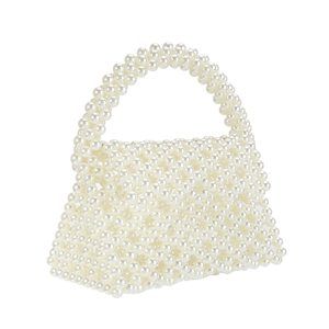 Yushiny Candy Color Acrylic Beaded Hollow Handbag Evening Clutch Triangle UwU